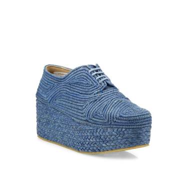 Pinto Raffia Platform Oxfords