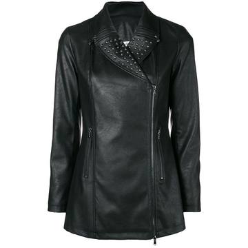 longline biker jacket