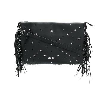 Lima studded fringed clutch