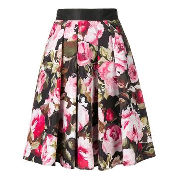 floral print A-line skirt