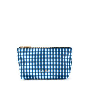 gingham make up bag