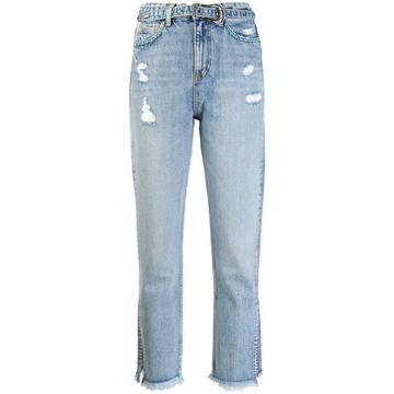 cropped Western jeans