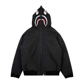 Shark hooded down jacket