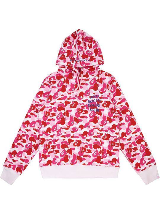 x Anti Social Social Club camouflage-print hoodie展示图