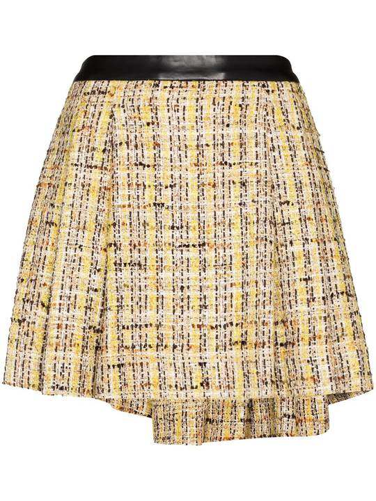 knife-pleat tweed miniskirt展示图