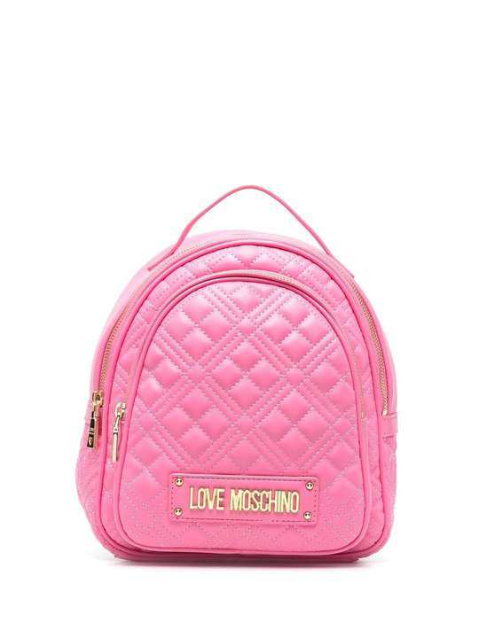 quilted faux leather backpack展示图