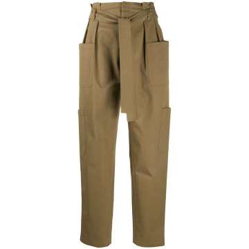 waist-tied cargo trousers