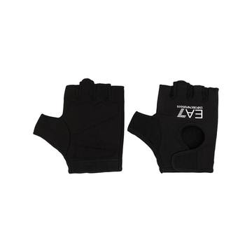 logo-print fingerless gloves