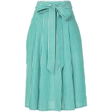 pinstripe print high waist skirt