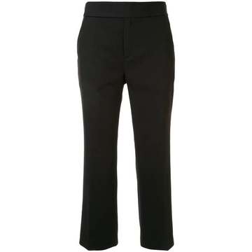 cropped straight-leg trousers