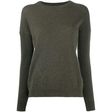 pointelle-embellished cashmere jumper