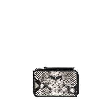 snakeskin effect card holder