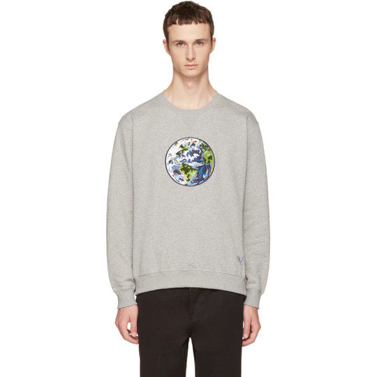 Grey Planet Earth Sweatshirt展示图