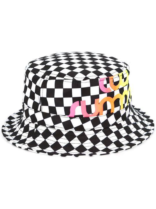 Cool Summer checkered print hat展示图