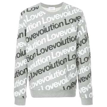 slogan long-sleeve sweatshirt