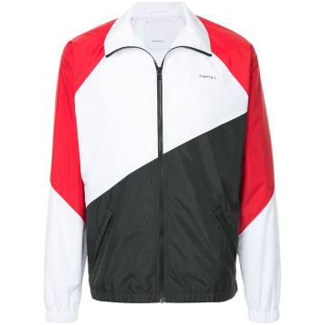 colour-block zipped jacket