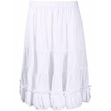 ruched detail skirt