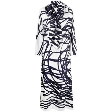 abstract print long dress