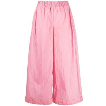 wide-leg cropped culotte trousers