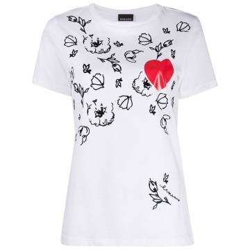 heart patch slim-fit T-shirt
