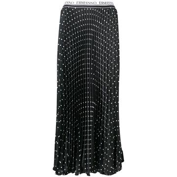 pleated polka dot skirt