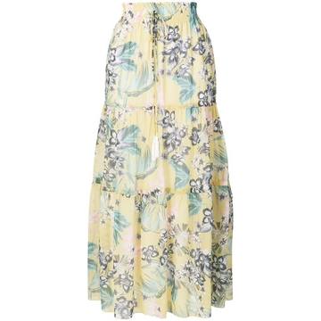 floral print maxi skirt