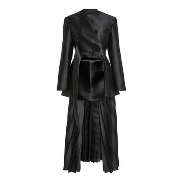 Pleated Satin Coat