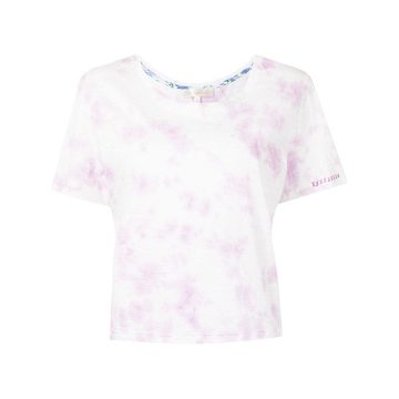 tie dye-print short-sleeved T-shirt