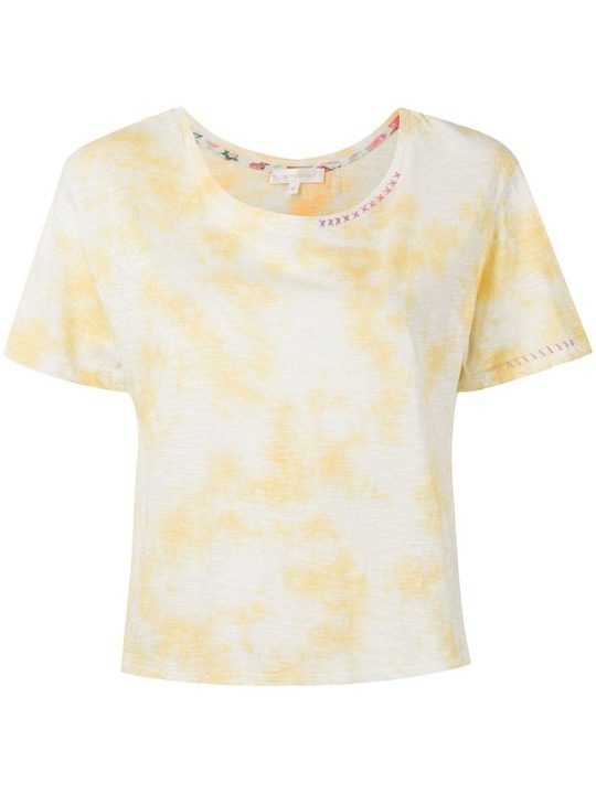 tie dye-print short-sleeved T-shirt展示图