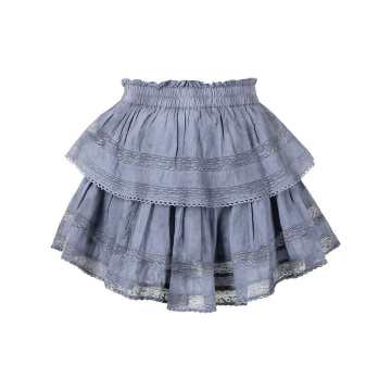 ruffled mini skirt