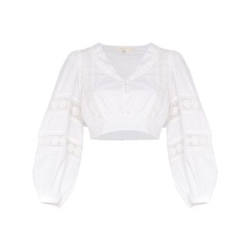Salida embroidered cropped blouse