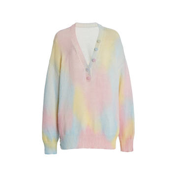 Naveen Belted Tie-Dyed Alpaca-Blend Sweater