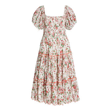 Masie Smocked Cotton-Blend Dress