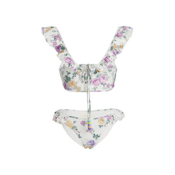 Frost Ruffled Foral Bikini