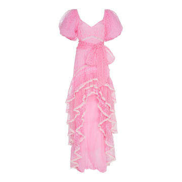 Cayden  Silk Overlay Blush Dress