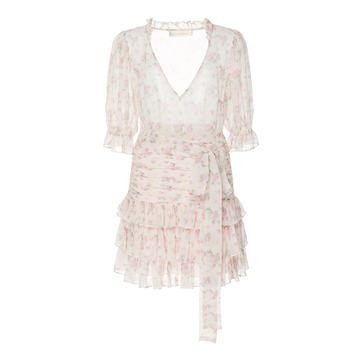 Hannah Silk Ruffled Mini Dress