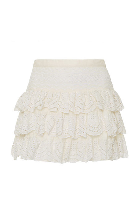 Alyssa Mini Eyelet Skirt展示图