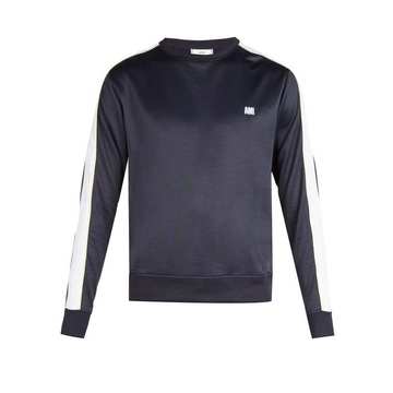 Bi-colour crew-neck sweatshirt