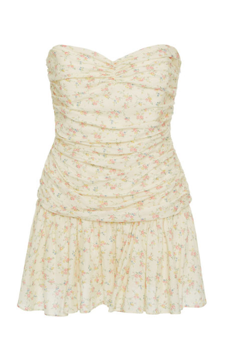 Elise Strapless Floral Mini Dress展示图