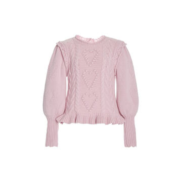 Calantha Embroidered Cable-Knit Sweater