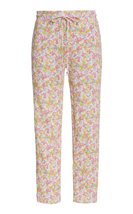 Brentley Printed Pointelle-Cotton Skinny Pants展示图