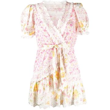 Belen floral-print wrap mini dress