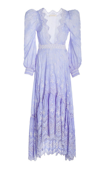 Carmel Broderie Anglaise Silk Maxi Dress展示图