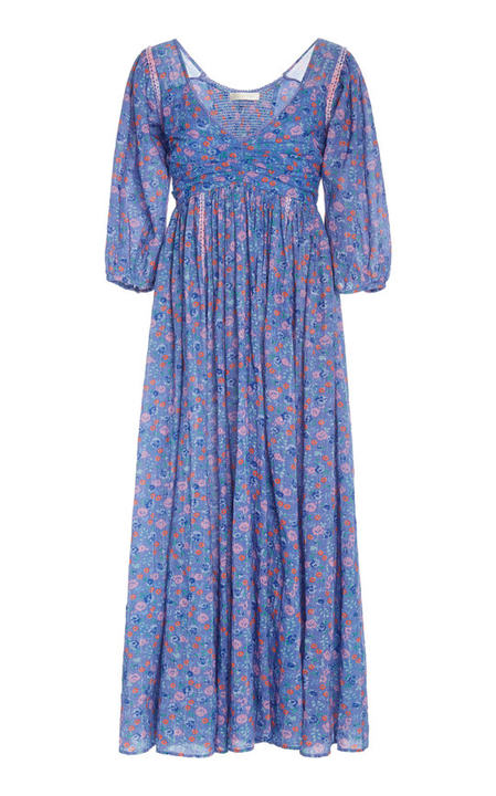 Roslyn Floral Cotton Maxi Dress展示图