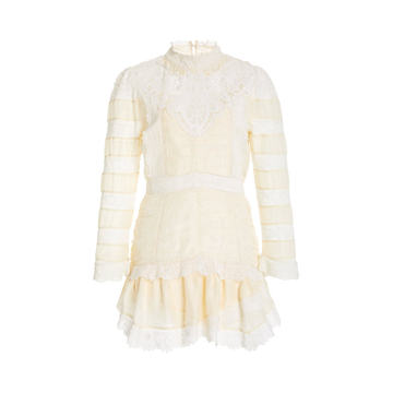 Harmon Silk-Lace Mini Dress