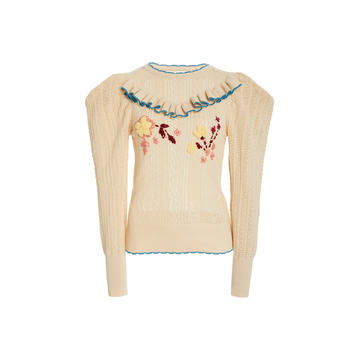 Rennley Pointelle-Knit Sweater