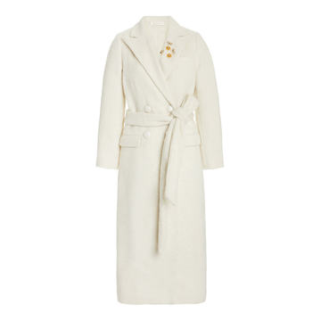 Floret Belted Wool-Blend Coat