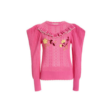 Rennley Pointelle-Knit Sweater