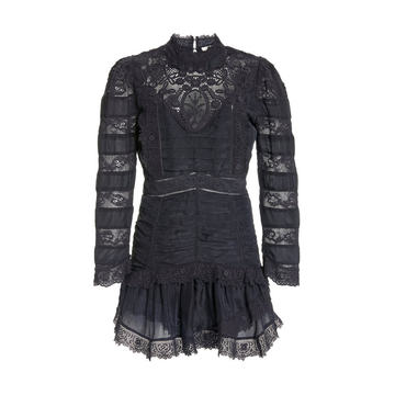 Harmon Silk-Lace Mini Dress