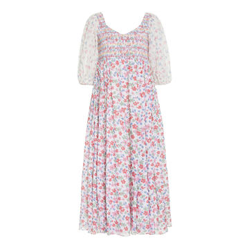 Analia Smocked Cotton Dress